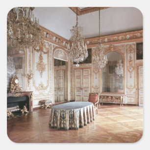 Interior of the Salle du Conseil  1701-55 Square Sticker