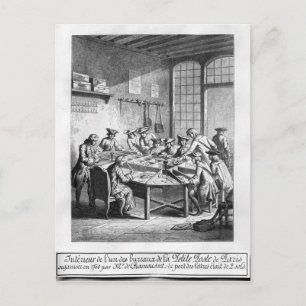 Interior of the Small Post Office in Paris Postcard