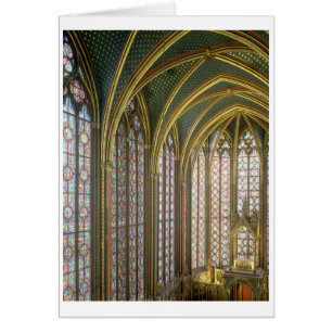 Interior of the upper chapel looking east, begun 1