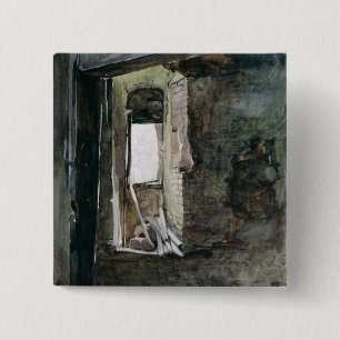 Interior of the windmill on the battlefield 15 cm square badge