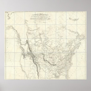 Interior Parts of North America Poster