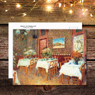 Interior Restaurant Vincent van Gogh Postcard