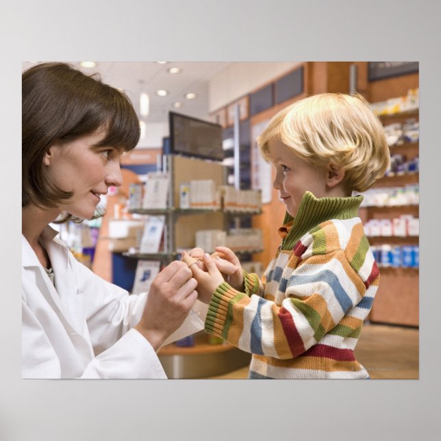 interior shots of a pharmacy poster (Front)