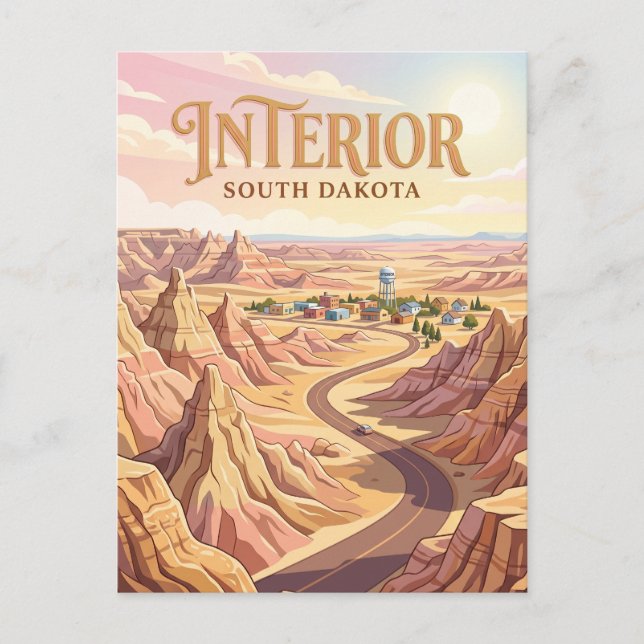 Interior South Dakota Postcard (Front)