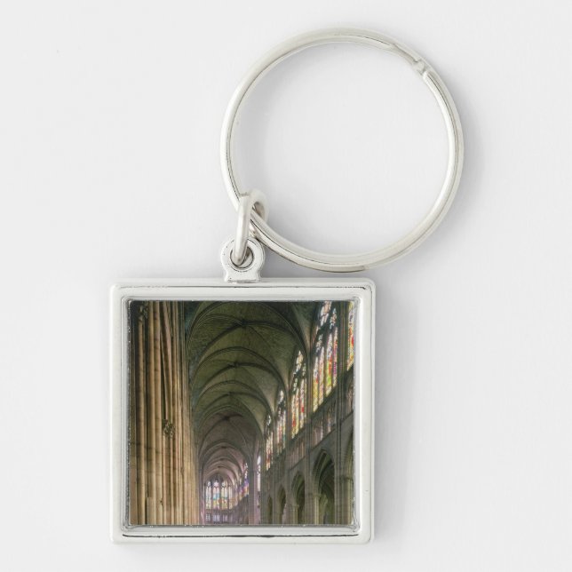 Interior view looking down the nave key ring (Front)