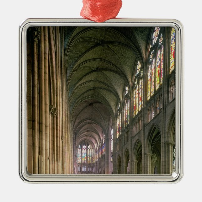 Interior view looking down the nave metal ornament (Front)