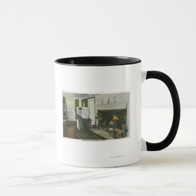 Interior View of a New England Homestead Mug (Right)