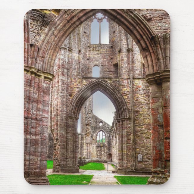 Interior View of Ancient Tintern Abbey Wales, UK Mouse Pad (Front)