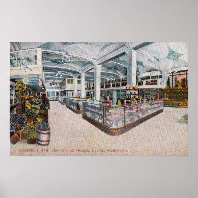 Interior View of Augustine & Kyer Bakery Poster (Front)