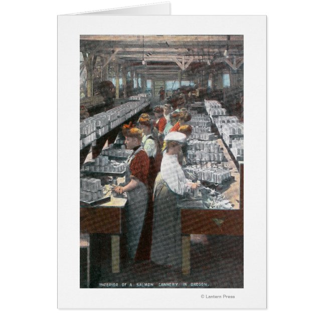 Interior View of Salmon Cannery Workers (Front)