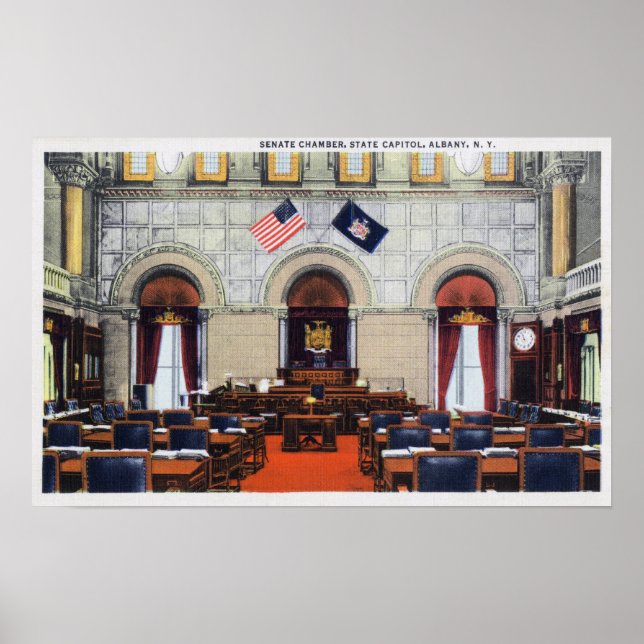 Interior View of State Capitol Senate Chamber Poster (Front)
