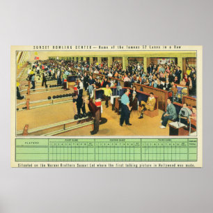 Interior View of Sunset Bowling Centre 2 Poster