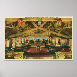 Interior View of the Canyon Hotel Lounge Poster