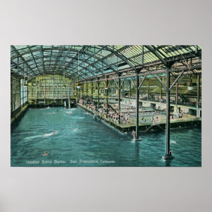 Interior View of the Indoor Sutro Baths Poster