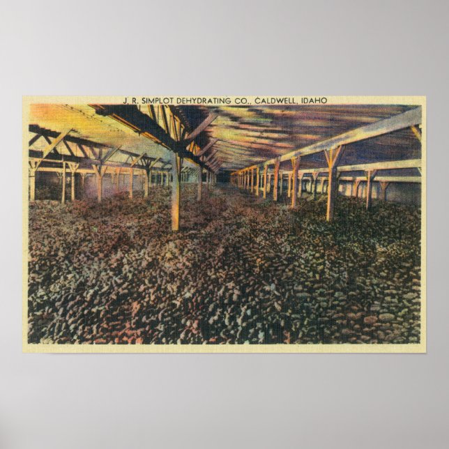 Interior View of the JR Simplot Dehydrating Co Poster (Front)