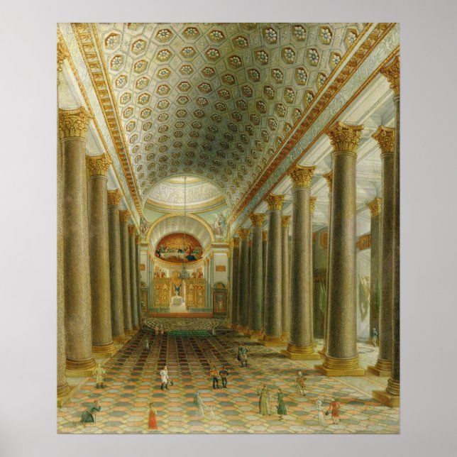Interior view of the Kazan Cathedral Poster (Front)