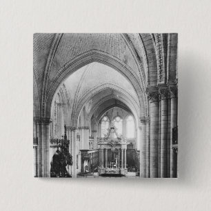 Interior view of the nave and the choir 15 cm square badge