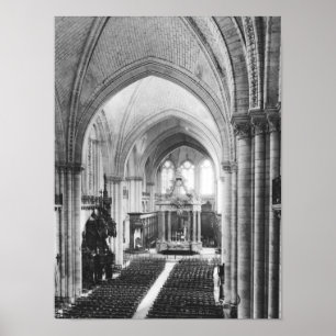 Interior view of the nave and the choir poster
