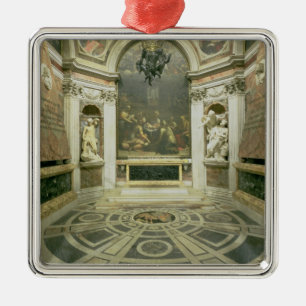 Interior view of the octagonal Chigi Chapel Metal Tree Decoration