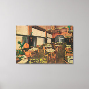 Interior View of the Poppy Room at Maryland Hote Canvas Print