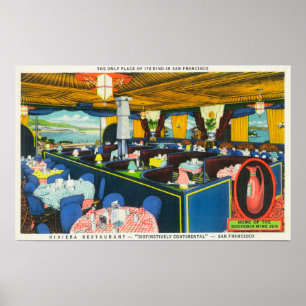 Interior View of the Riviera Restaurant Poster