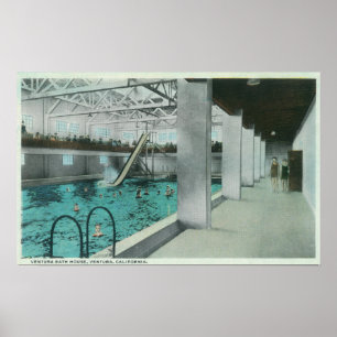Interior View of the Ventura Bath House Poster