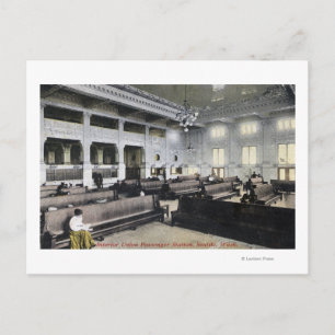 Interior View of Union Station Postcard