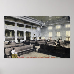 Interior View of Union Station Poster