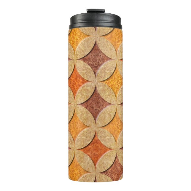 Interior wall panel pattern - Arabic decor - seaml Thermal Tumbler (Front)