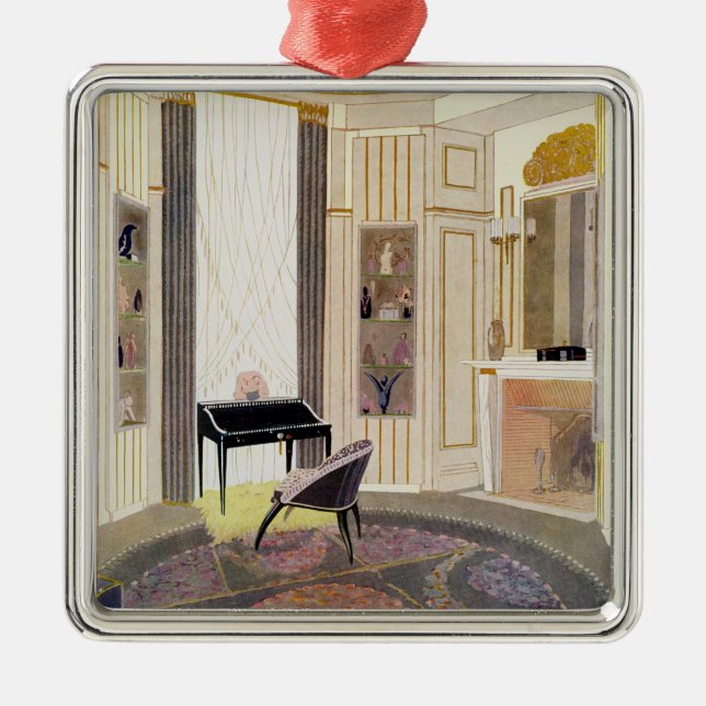 Interior with furniture designed by Ruhlmann, from Metal Tree Decoration (Front)