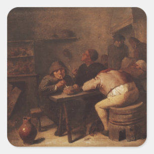 Interior with Smokers Square Sticker