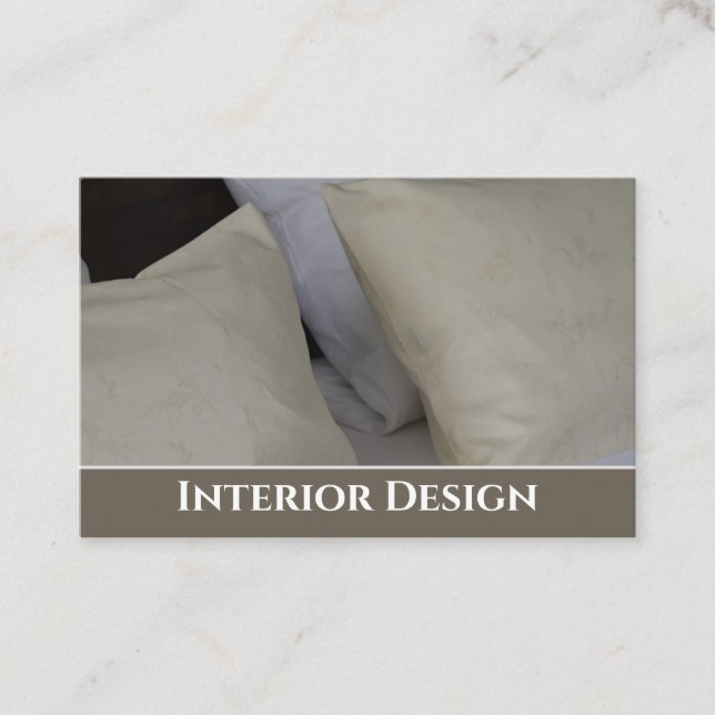 Interiors & Furnishings Business Card. Card (Front)