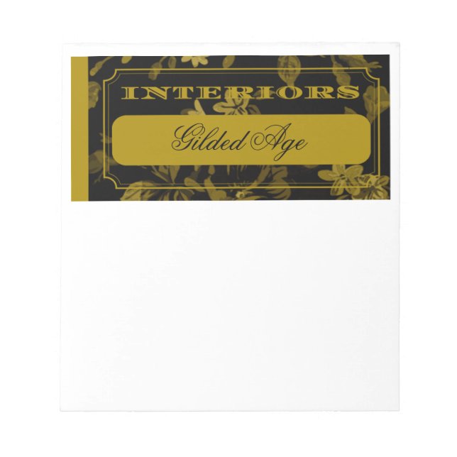 Interiors Gilded Age Notepad (Front)