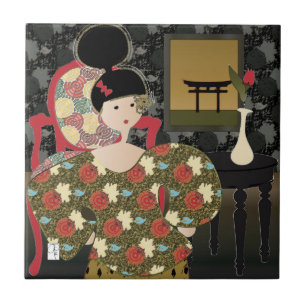 Interiors Red Chair Tile
