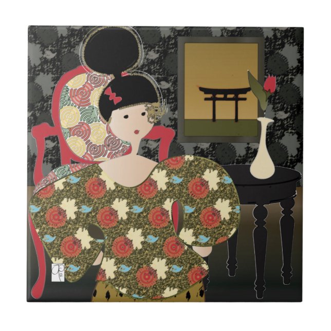 Interiors Red Chair Tile (Front)