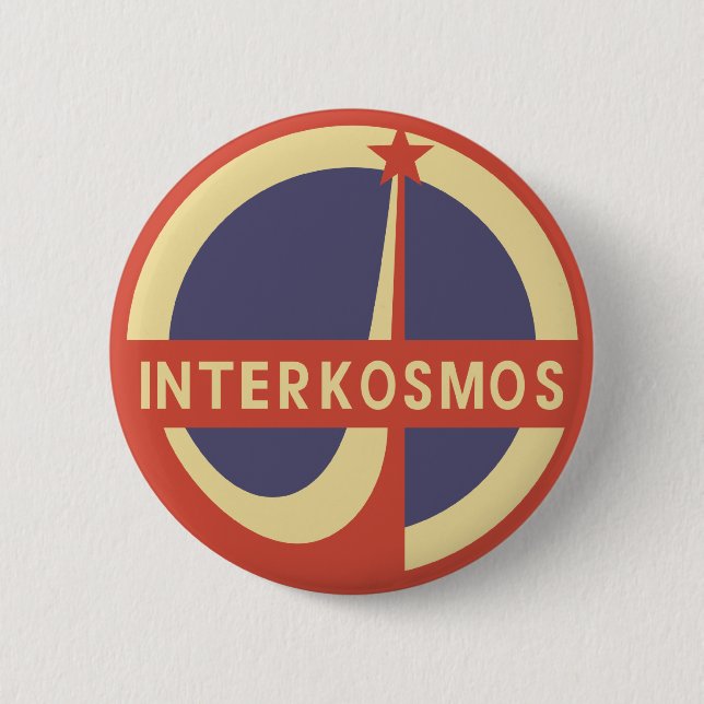 Interkosmos 6 Cm Round Badge (Front)