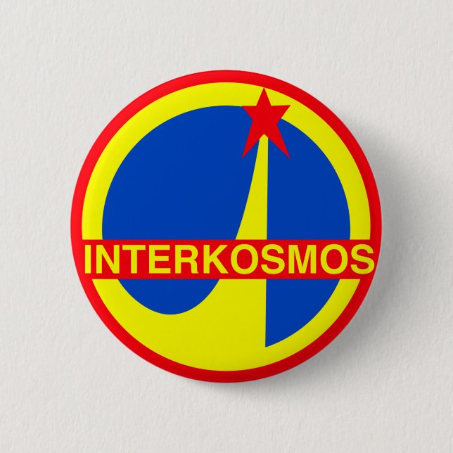 Interkosmos 6 Cm Round Badge (Front)