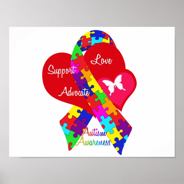 Interlaced Autism Ribbon Poster (Front)