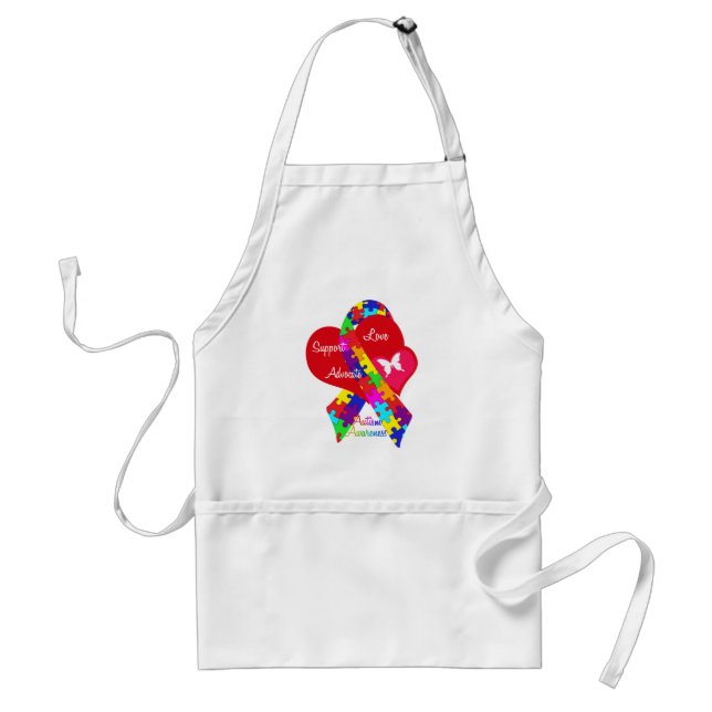 Interlaced Autism Ribbon Standard Apron (Front)