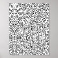 Interlaced Scrollwork Symmetry Colouring Page Art
