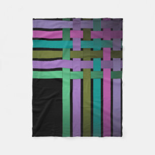 Interlacing ribbons fleece blanket