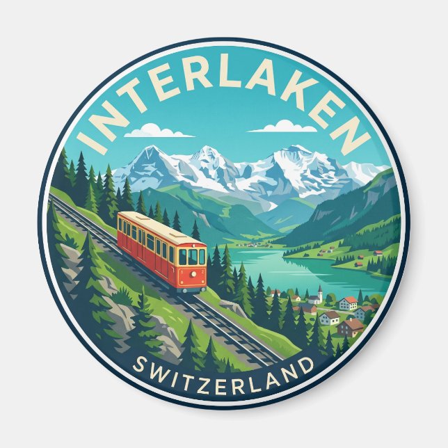 Interlaken Switzerland Magnet (Front)