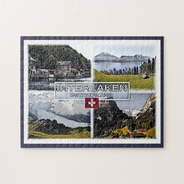 Interlaken - Switzerland - Mosaic - Jigsaw Puzzle (Horizontal)