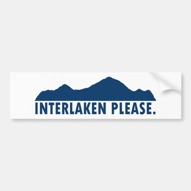 Interlaken Switzerland Please Bumper Sticker (Front)