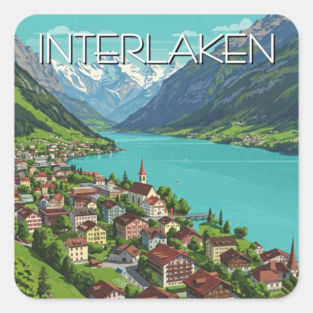 Interlaken Switzerland Sticker (Front)