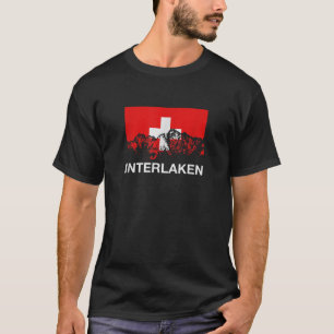 Interlaken Switzerland Swiss Flag T-Shirt