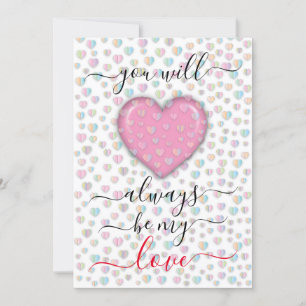 Interlocked Hearts Custom Elegant Valentine’s Day Card
