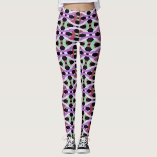 interlocking colorful circles leggings