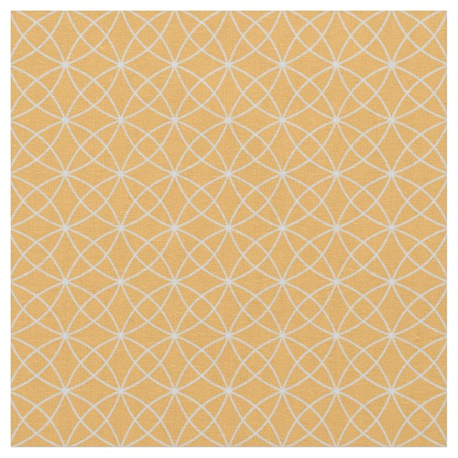 Interlocking Curves on Light Orange Fabric (Close Up)