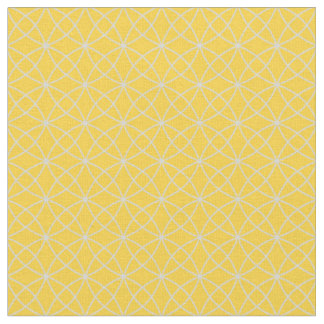 Interlocking Curves on Yellow Fabric